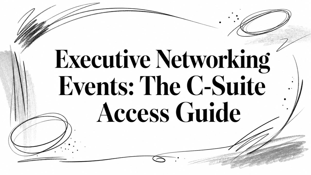 Executive Networking Events: The C-Suite Access Guide cover illustration | HauteBlack