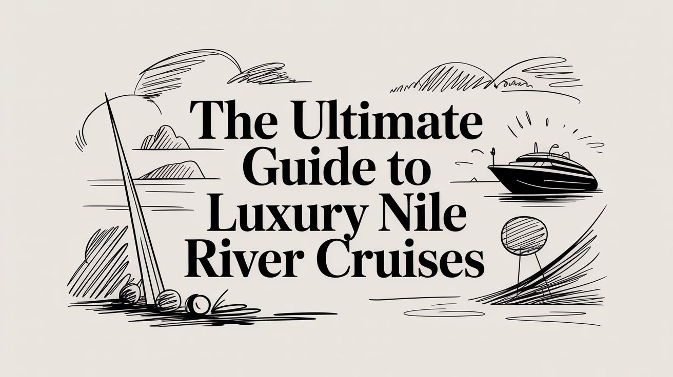 The Ultimate Guide to Luxury Nile River Cruises — editorial illustration | HauteBlack